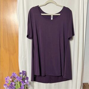 LuLaRoe Purple Women's Perfect T Tunic Top Size Large